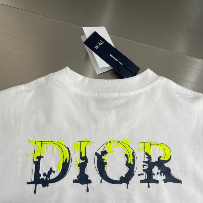 ディオール ハイブランド Tシャツ CDロゴ刺繍 半袖トップス 男女兼用_3