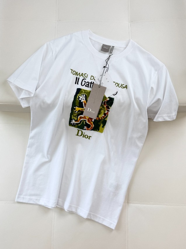 ディオール ハイブランド Tシャツ プリントデザイン 半袖トップス 快適な着心地_1