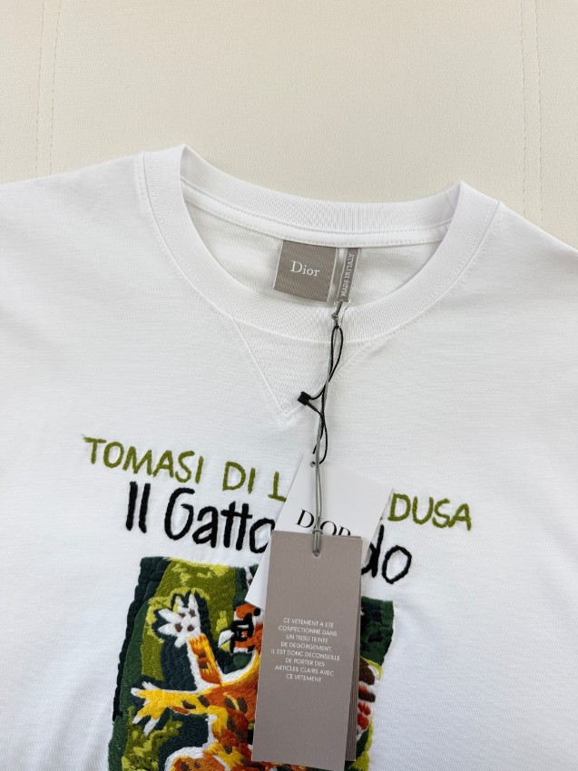 ディオール ハイブランド Tシャツ プリントデザイン 半袖トップス 快適な着心地_4