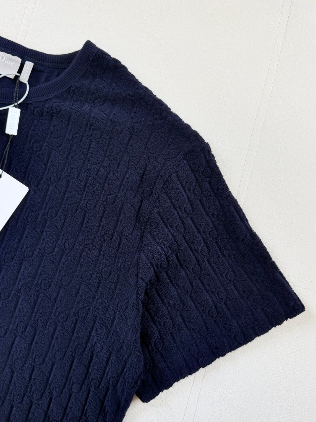 ディオール 格安 Tシャツ エンボスロゴデザイン 半袖トップス シンプルデザイン_1