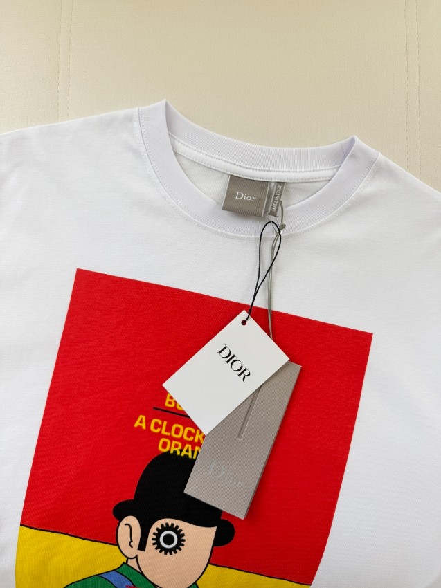 ディオール スーパーコピー グラフィックプリントTシャツ 半袖カットソー シンプルデザイン 新作_4