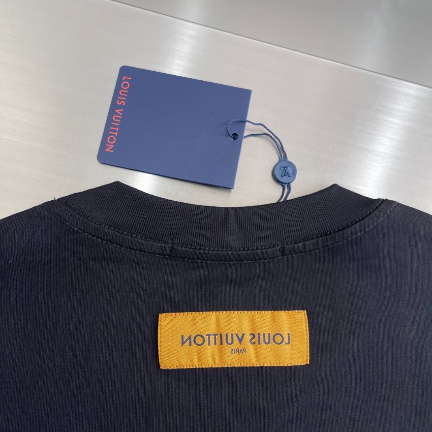 ルイヴィトン 格安 刺繍ロゴTシャツ 半袖シンプルデザイン 高評価_2