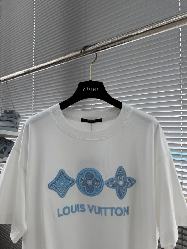 ルイヴィトン ブランド コピー モノグラム刺繍Tシャツ 半袖カジュアルデザイン 安心サイト_4