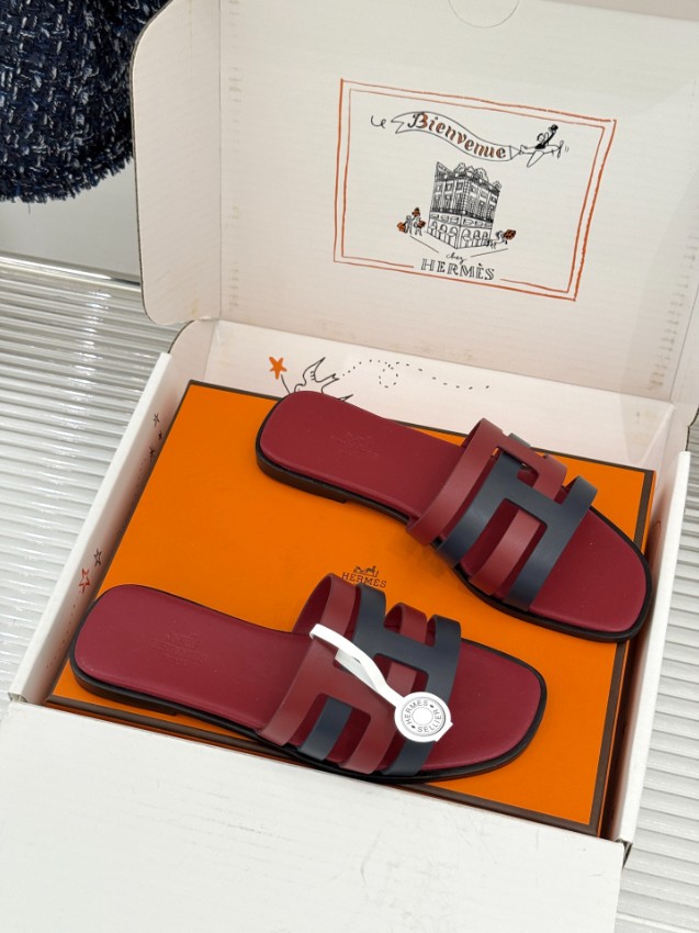 エルメス n級 Hカットフラットサンダル バイカラー配色 洗練デザイン 激安人気モデル_3