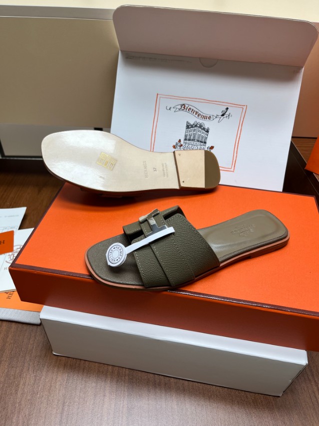 エルメス 本物級コピー Hバックルスライドサンダル グレージュカラー 上質仕上げ 高品質モデル_6
