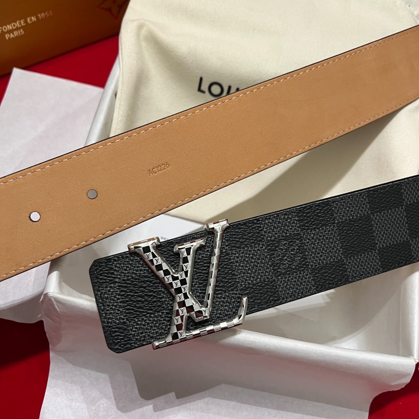 ルイ・ヴィトン n級 ダミエグラフィット ベルト シルバーLVバックル 実店舗運営_7