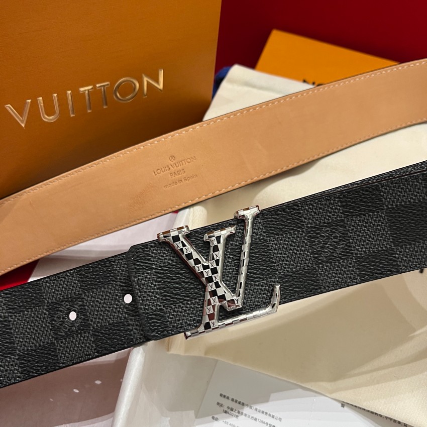 ルイ・ヴィトン n級 ダミエグラフィット ベルト シルバーLVバックル 実店舗運営_9