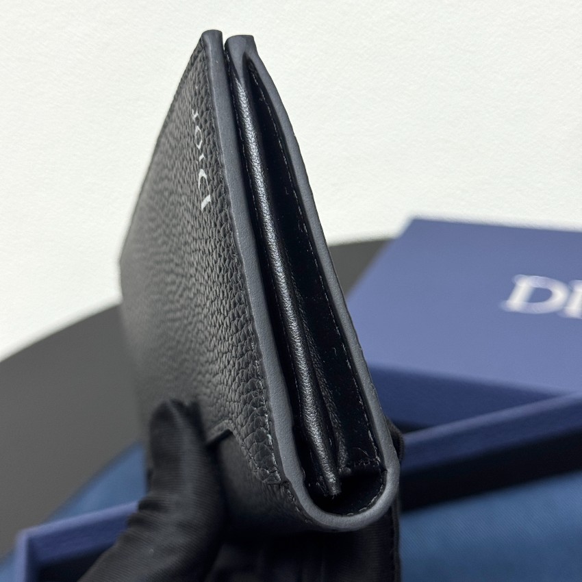 ディオール スーパーコピー グレインレザー ロングウォレット ブラック 薄型収納 追跡可能_1
