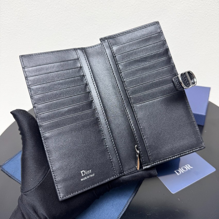 ディオール スーパーコピー ロングウォレット ブラック レザー CDバックル 上質仕上げ 定番_5