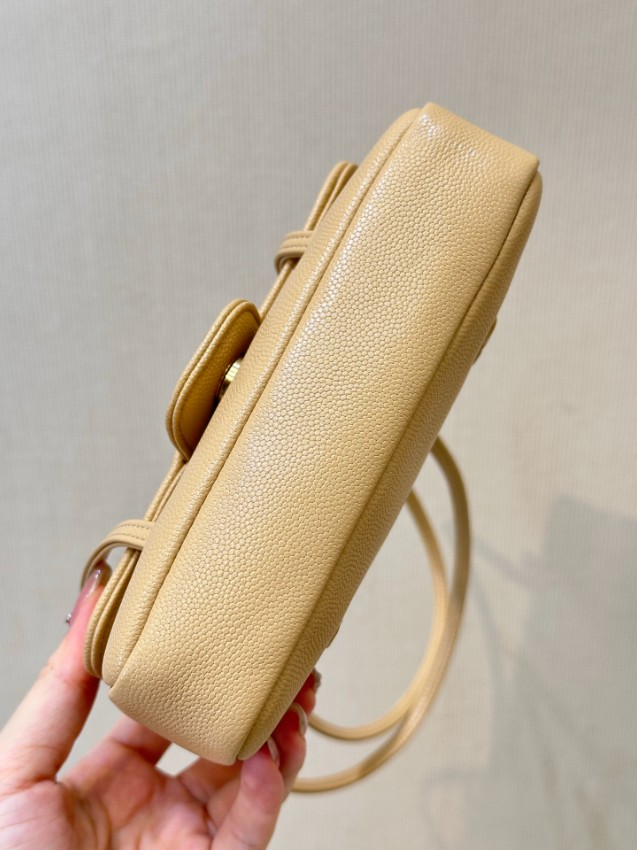 シャネル 格安 フラップショルダーバッグ ベージュ ゴールドCC金具 高評価_1