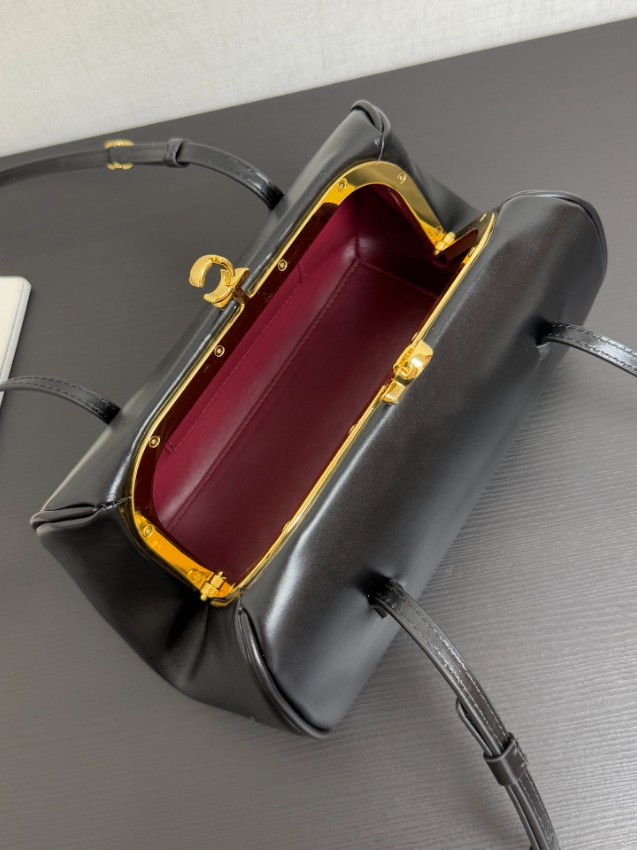 シャネル 格安 ボストンショルダーバッグ ブラックレザー ゴールドCC金具 本革使用_3