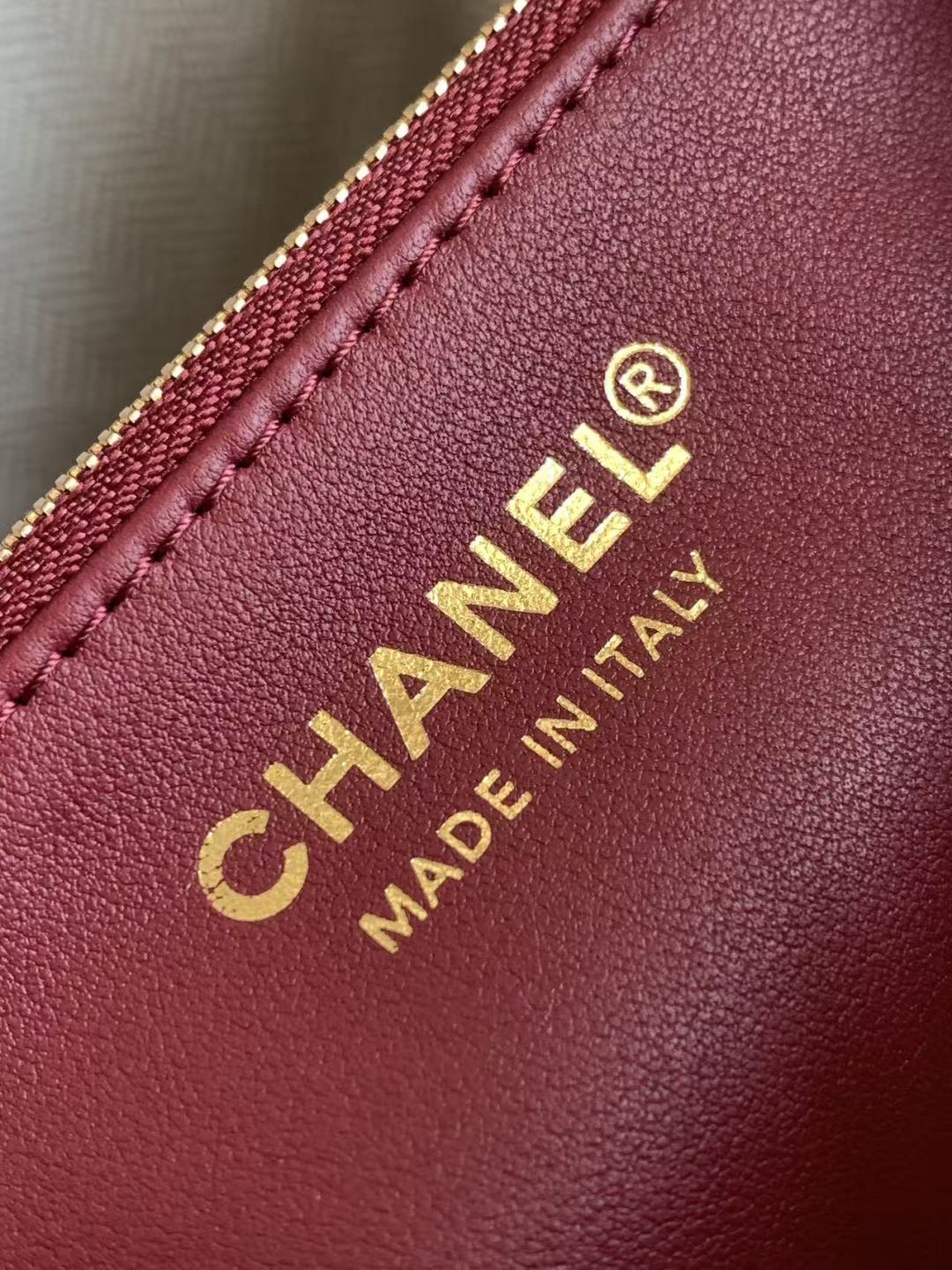 シャネル ハイブランド 巾着ショルダーバッグ ブラウン レザー調 ダイヤステッチ 高品質_9