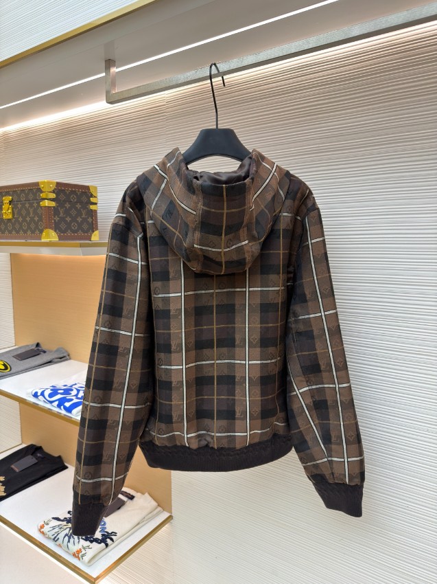 ルイ・ヴィトン スーパーコピー チェック柄ジップアップパーカー モノグラム刺繍 快適な着心地 定番_2