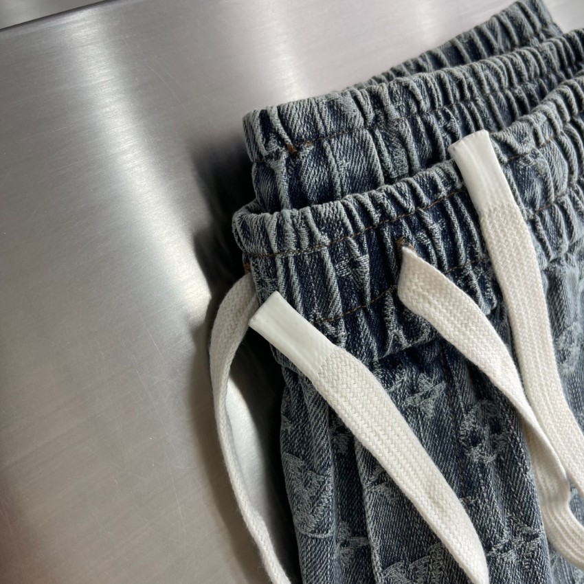 ルイ・ヴィトン スーパーコピー デニムショートパンツ モノグラム総柄 ブランド服コピー激安 満足度高い_5