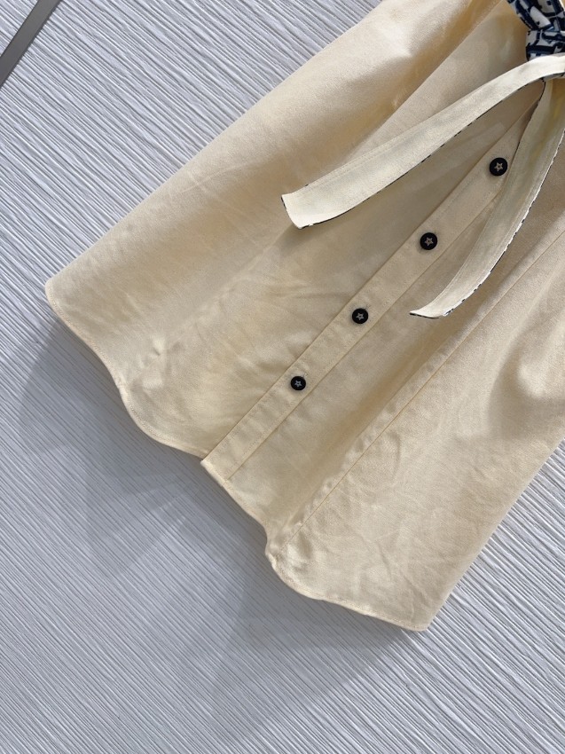 ディオール n級 ノースリーブシャツワンピース ベルト付き刺繍デザイン 夏服スタイル 激安レディースウェア_5