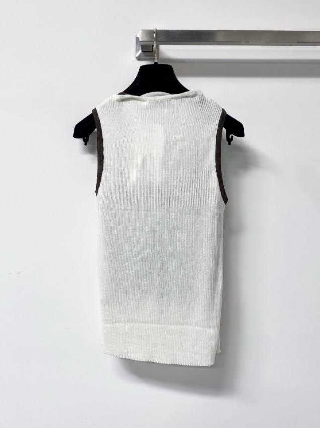 ディオール ハイブランド Vネックニットベスト レイヤード配色刺繍デザイン シンプルデザイン 上質感 レディース_1