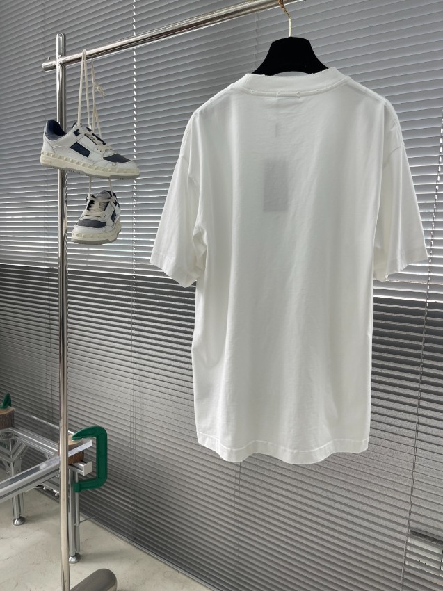 サンローラン n級 ホワイト 半袖Tシャツ ビッグロゴプリント オーバーサイズ 通気 安全取引_7