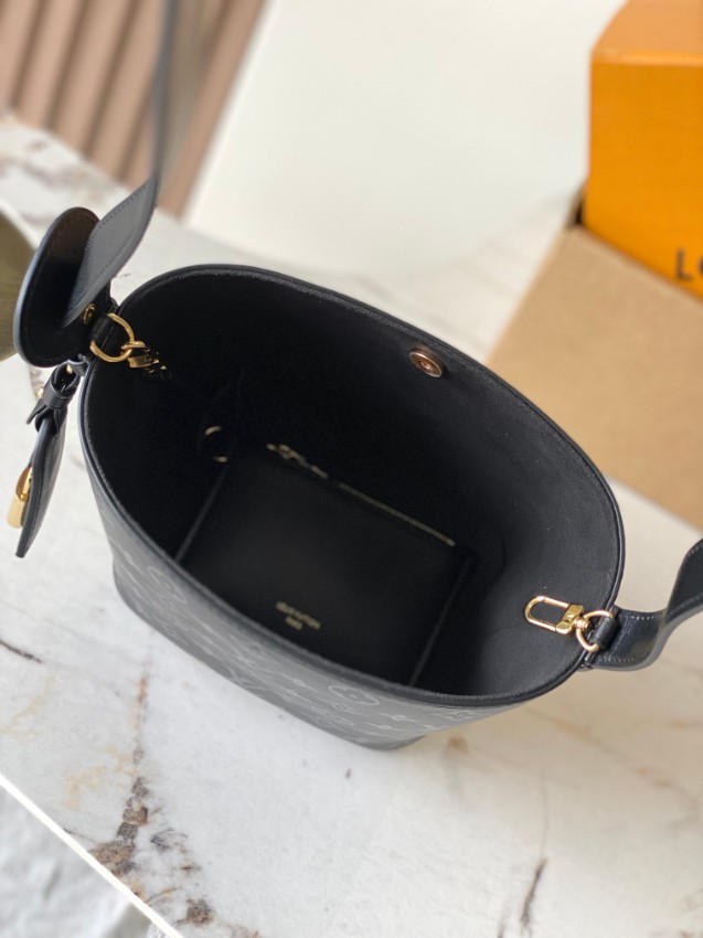 ルイヴィトン n級 モノグラムエクリプス バケットバッグ ブラック ショルダーバッグ レザー調素材 軽量コンパクト 激安_7